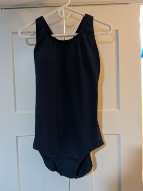 Dolfin Womens Size 14 Aqua Shape Navy Blue W/ Built In Cups Active Fashion